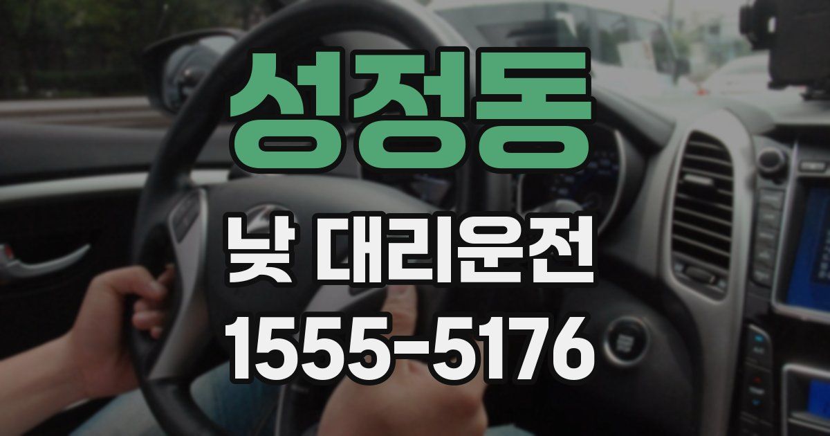 성정동 낮 대리운전