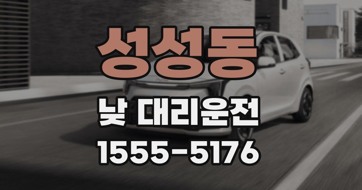 성성동 낮 대리운전