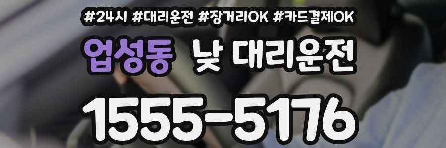 업성동 낮 대리운전