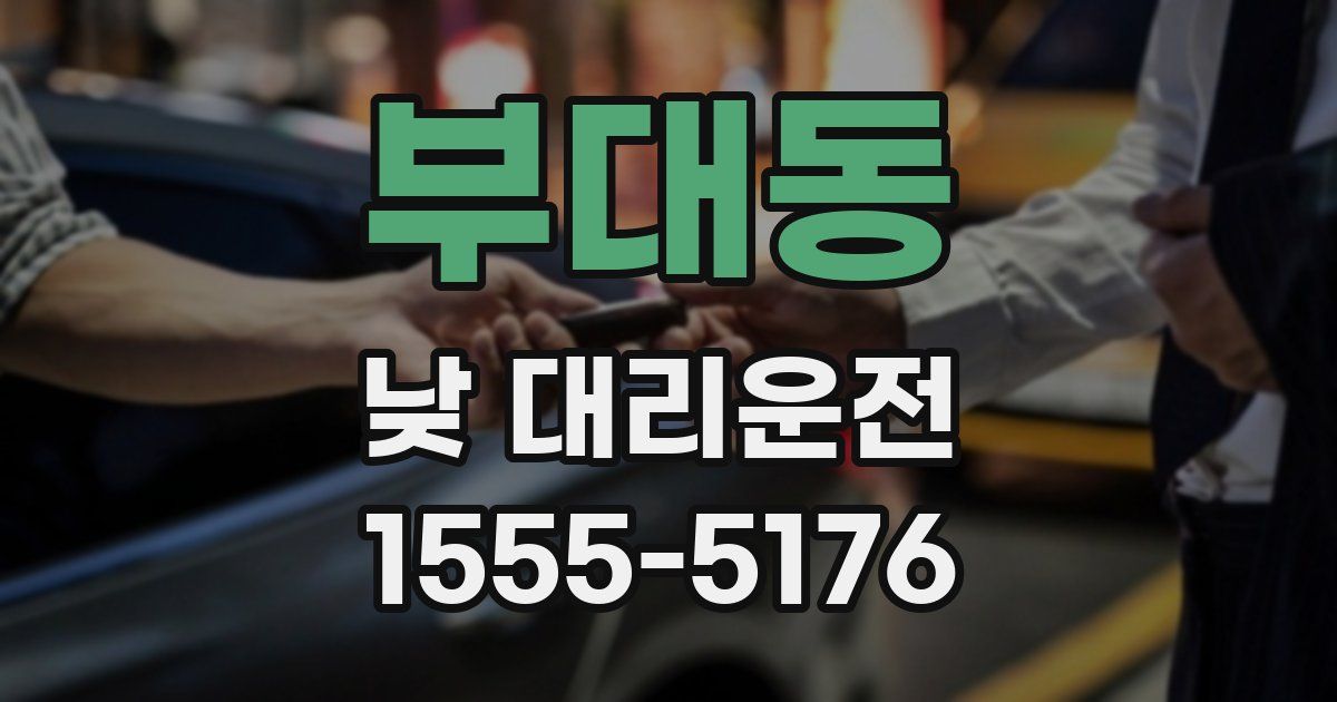 부대동 낮 대리운전