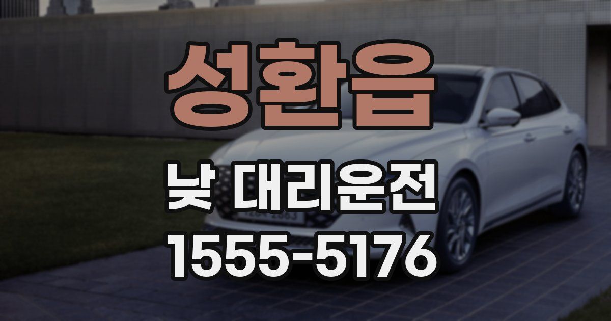 성환읍 낮 대리운전