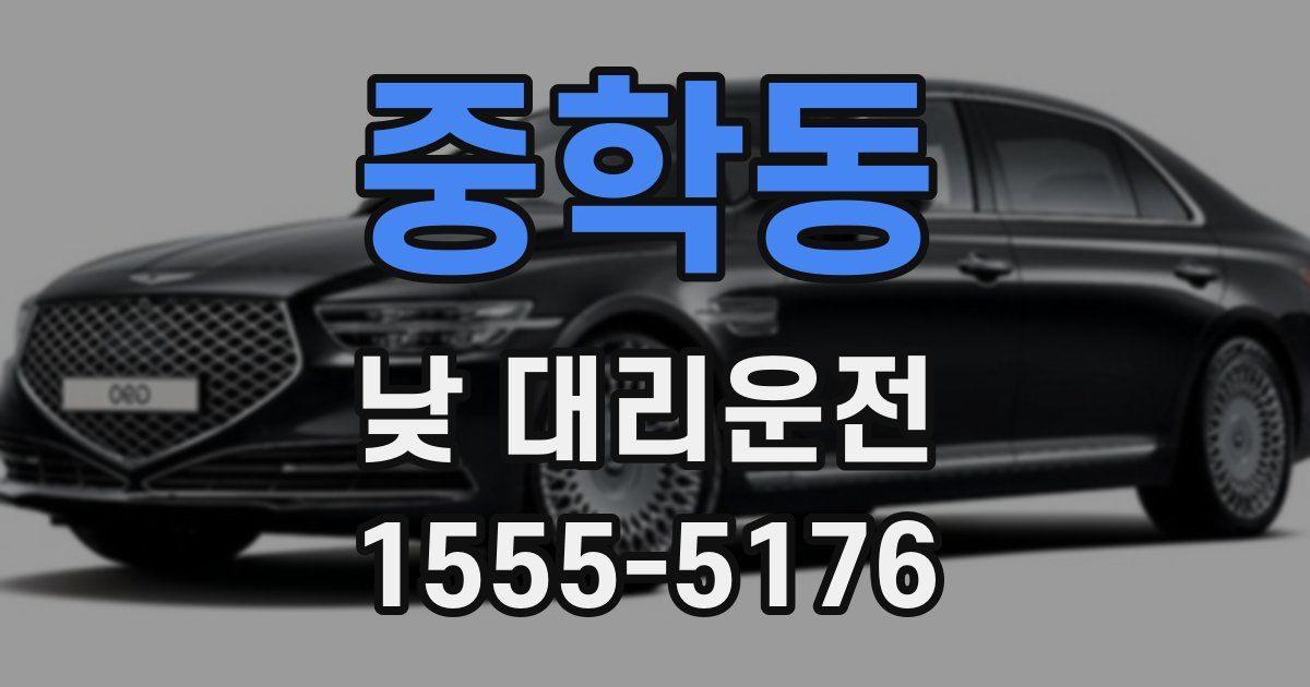 중학동 낮 대리운전