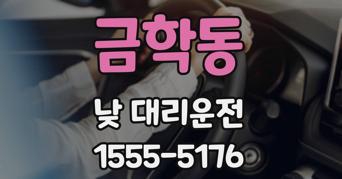 금학동 낮 대리운전