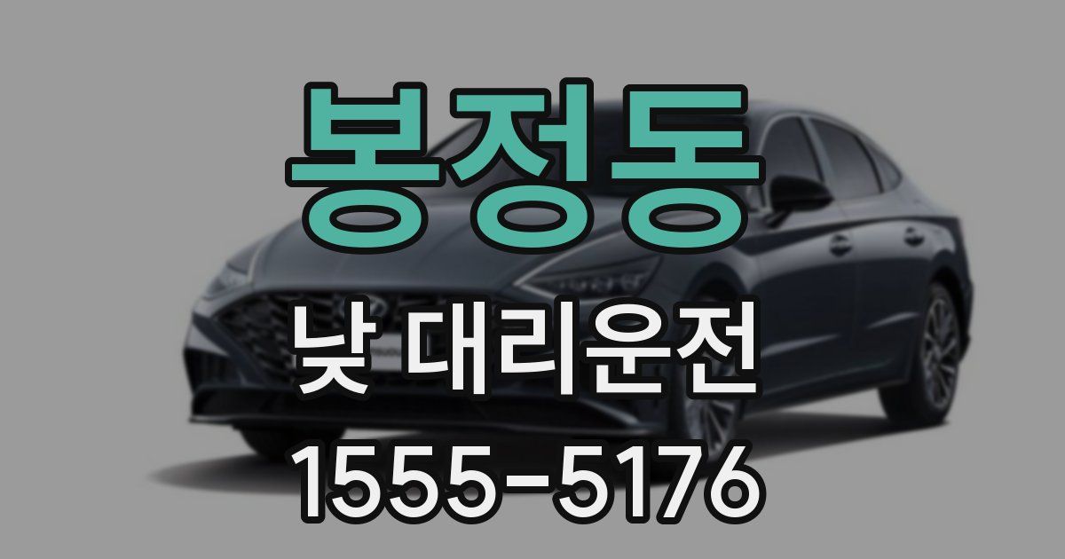 봉정동 낮 대리운전