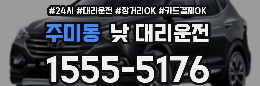 주미동 낮 대리운전
