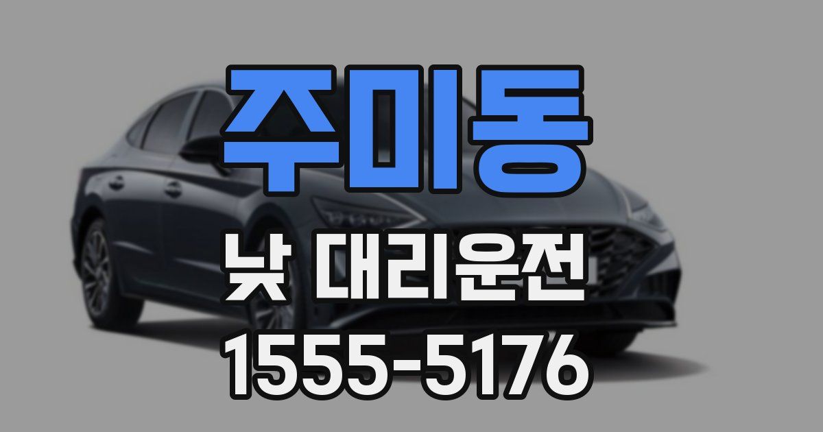주미동 낮 대리운전
