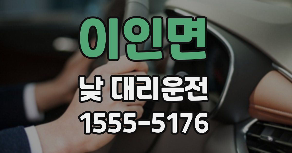 이인면 낮 대리운전