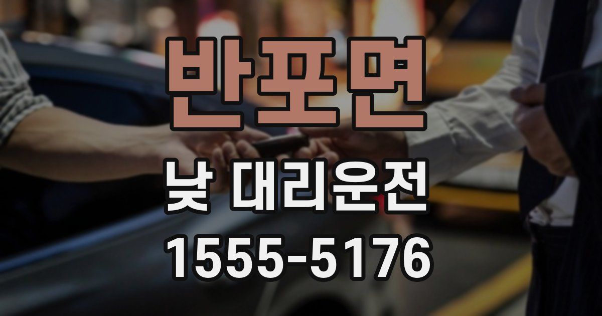 반포면 낮 대리운전