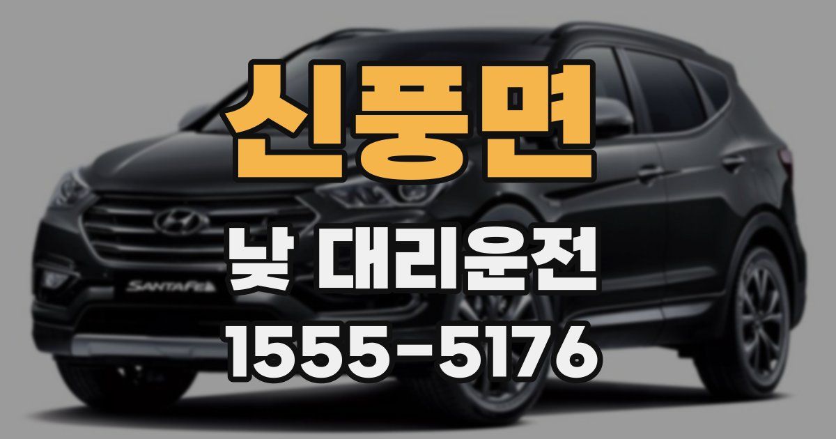 신풍면 낮 대리운전