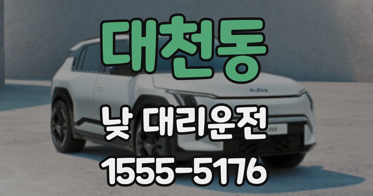 대천동 낮 대리운전
