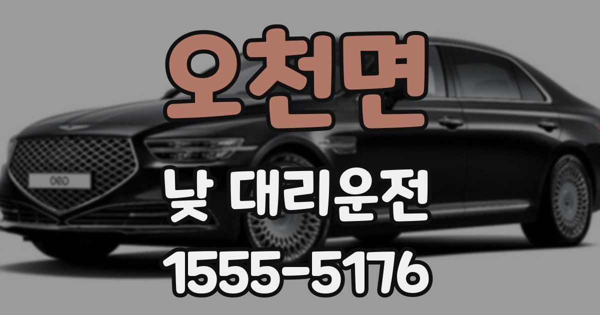 오천면 낮 대리운전