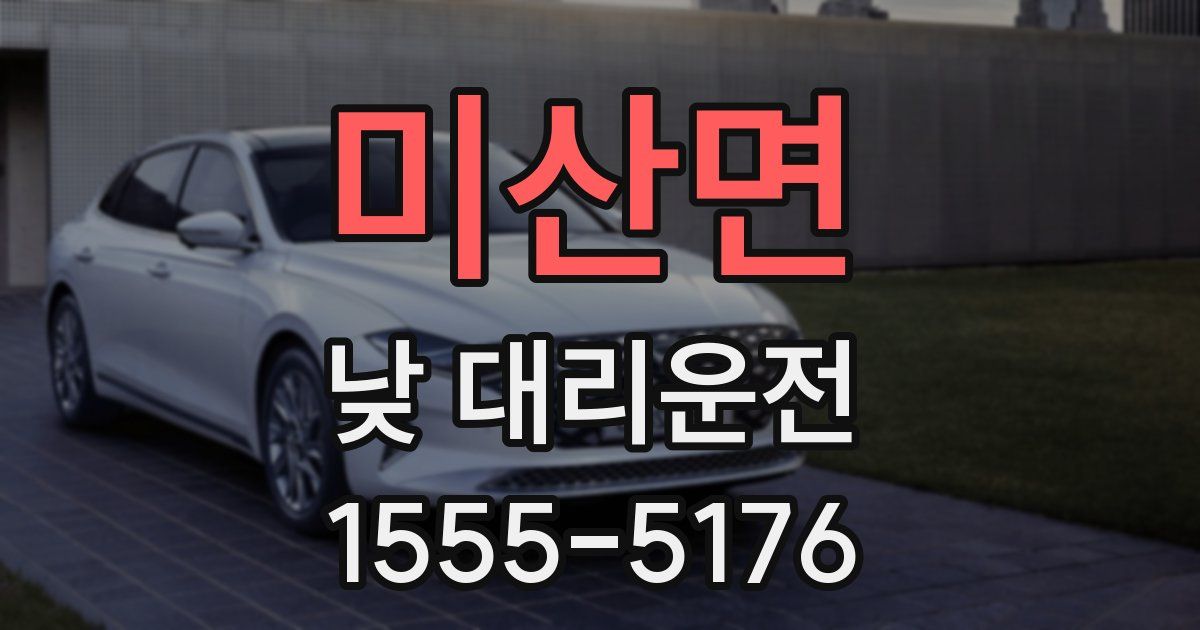 미산면 낮 대리운전