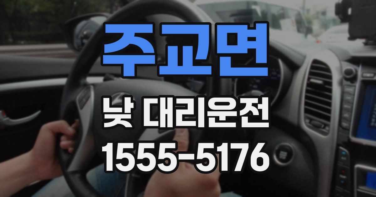 주교면 낮 대리운전