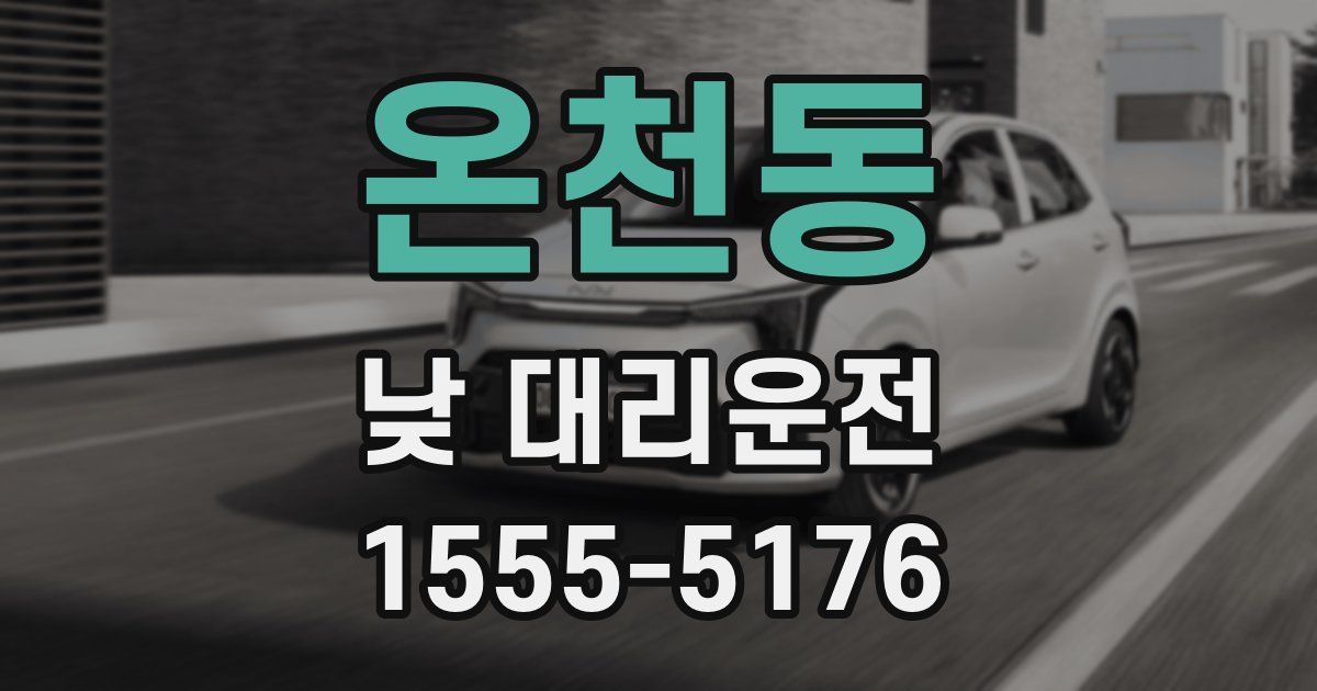 온천동 낮 대리운전