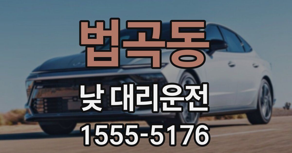 법곡동 낮 대리운전