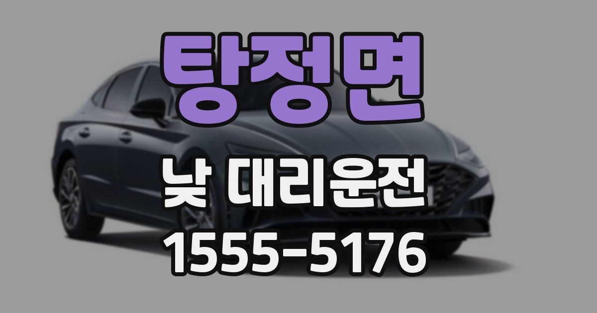 탕정면 낮 대리운전