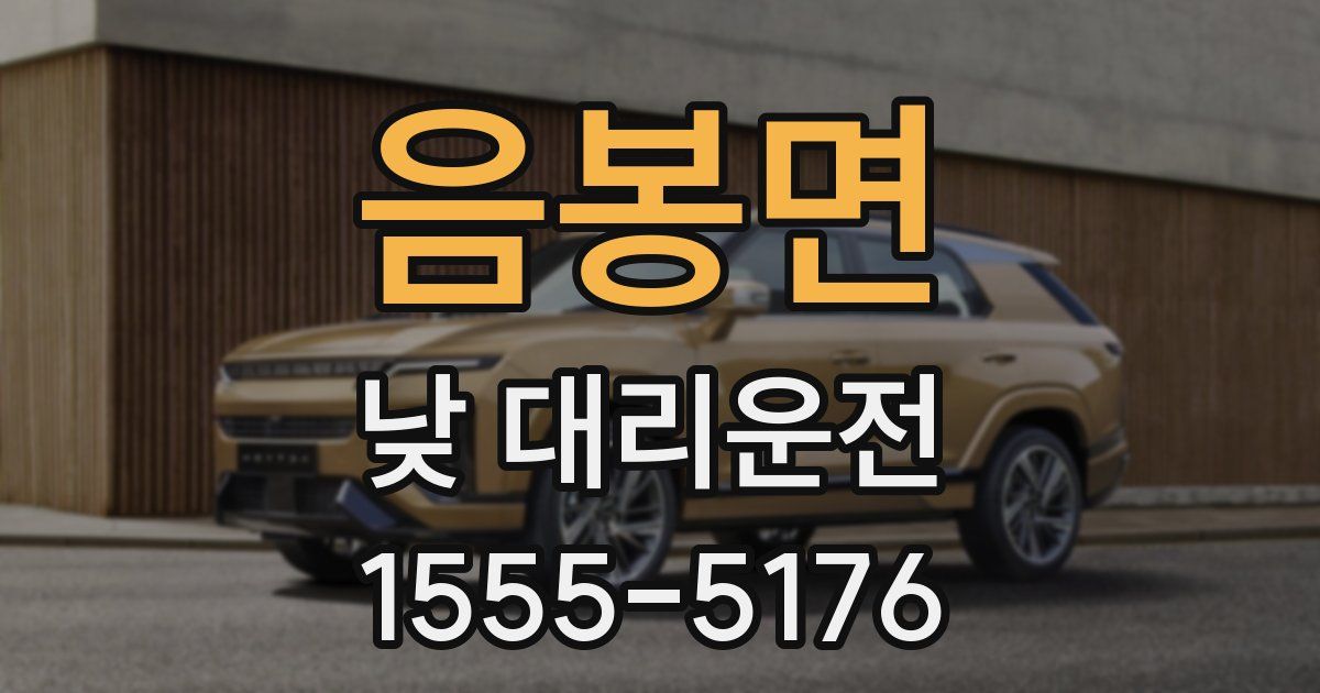음봉면 낮 대리운전