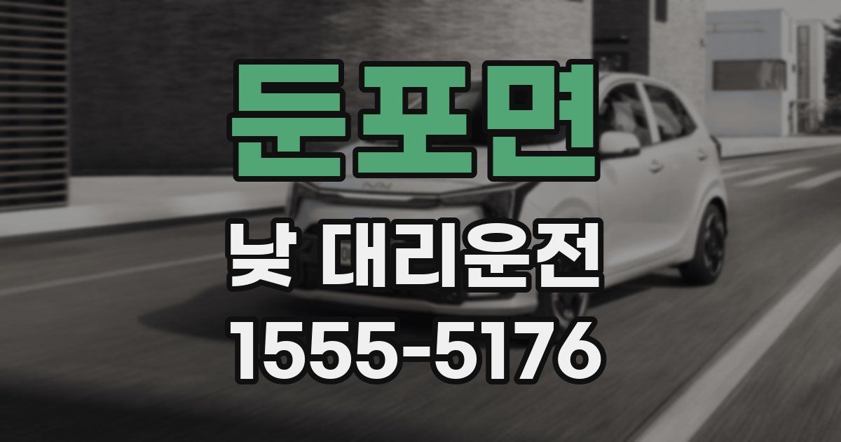 둔포면 낮 대리운전