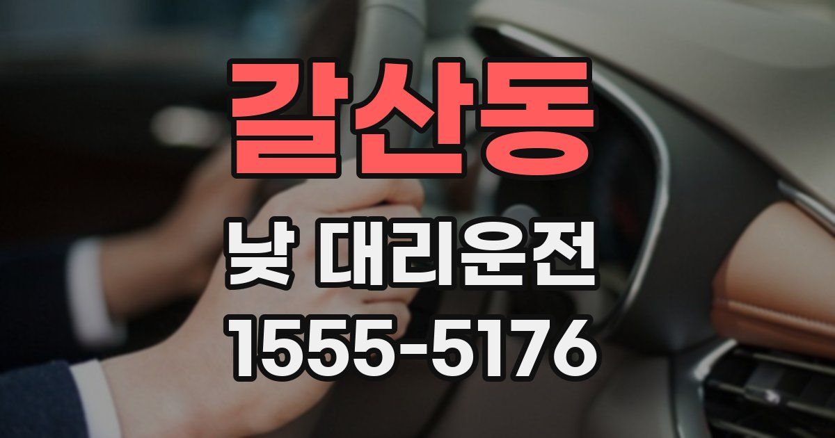 갈산동 낮 대리운전