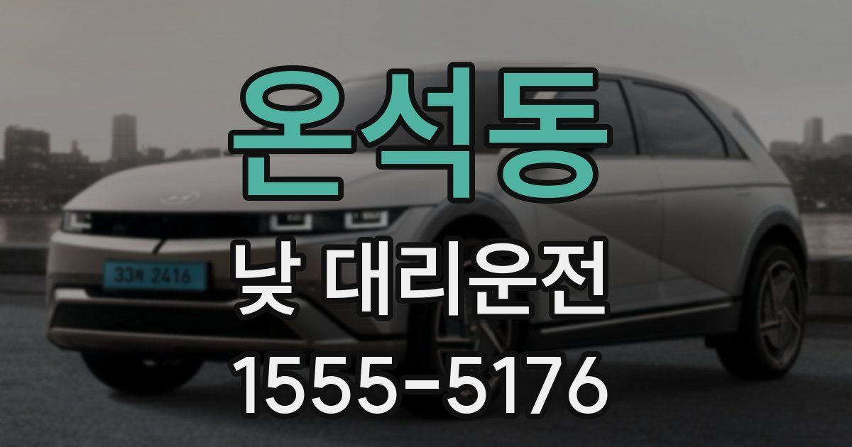 온석동 낮 대리운전
