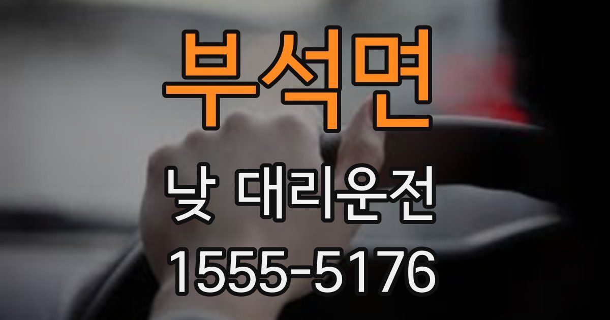 부석면 낮 대리운전