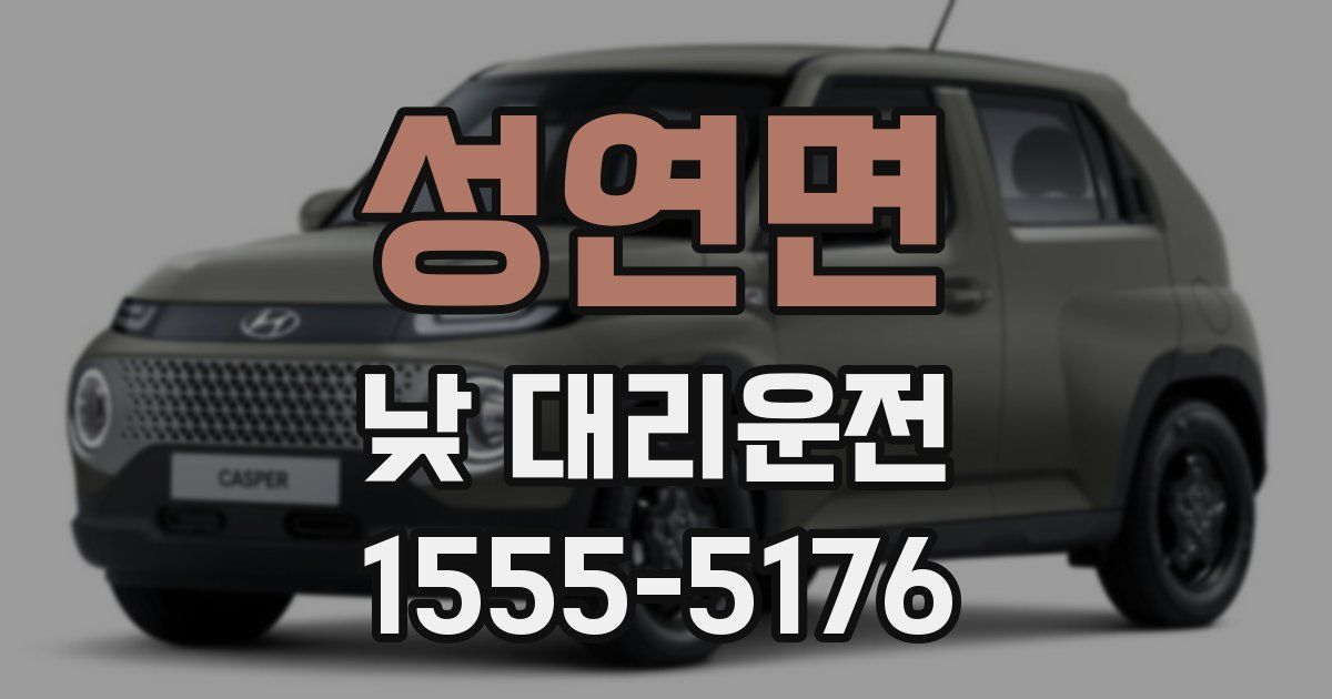 성연면 낮 대리운전