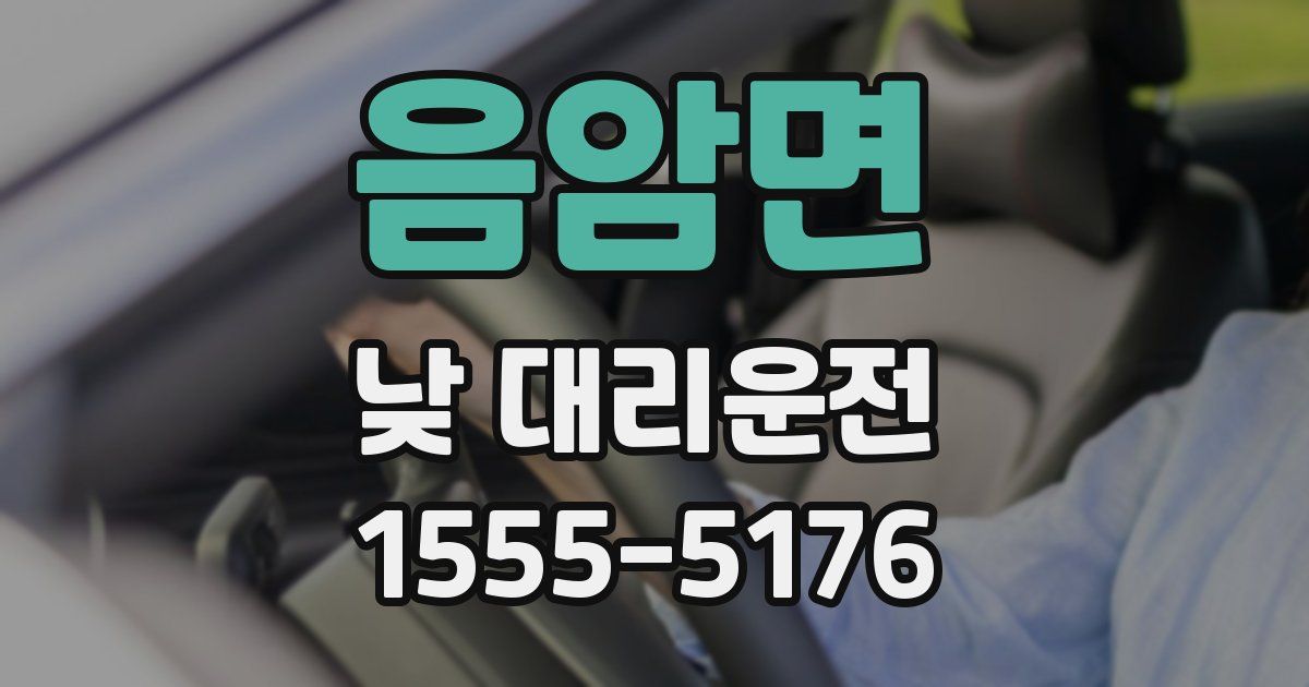 음암면 낮 대리운전