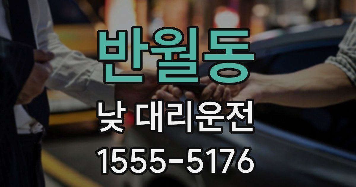 반월동 낮 대리운전