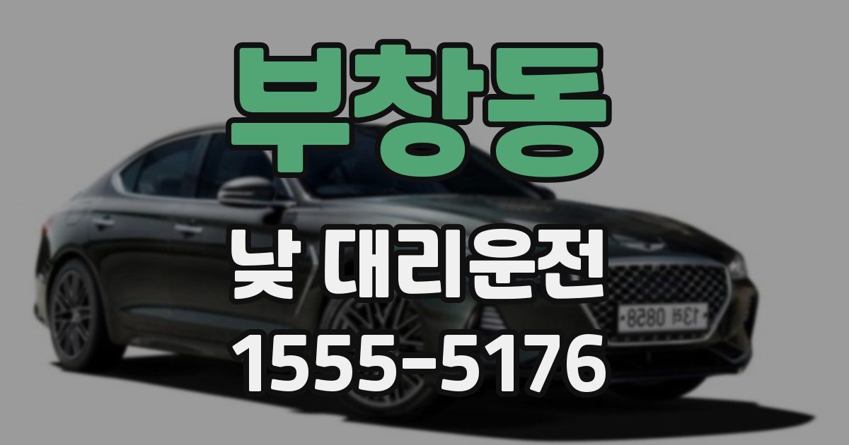 부창동 낮 대리운전