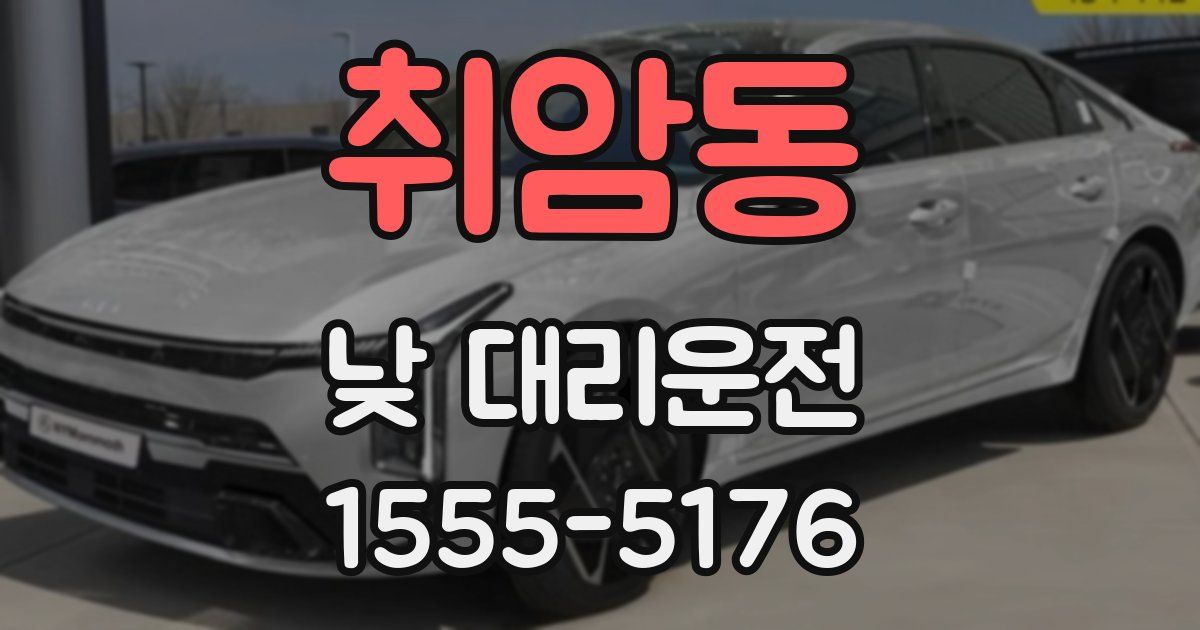 취암동 낮 대리운전