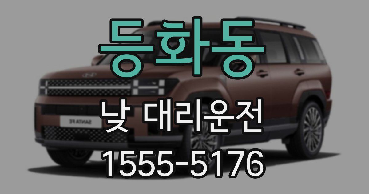등화동 낮 대리운전
