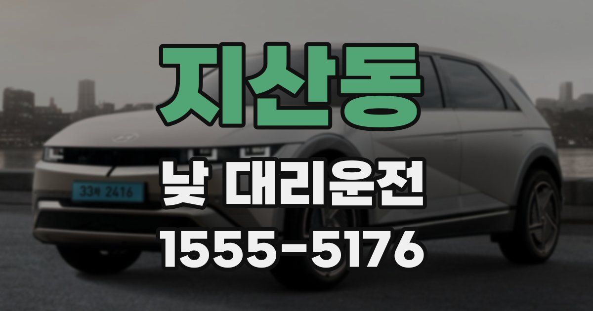 지산동 낮 대리운전