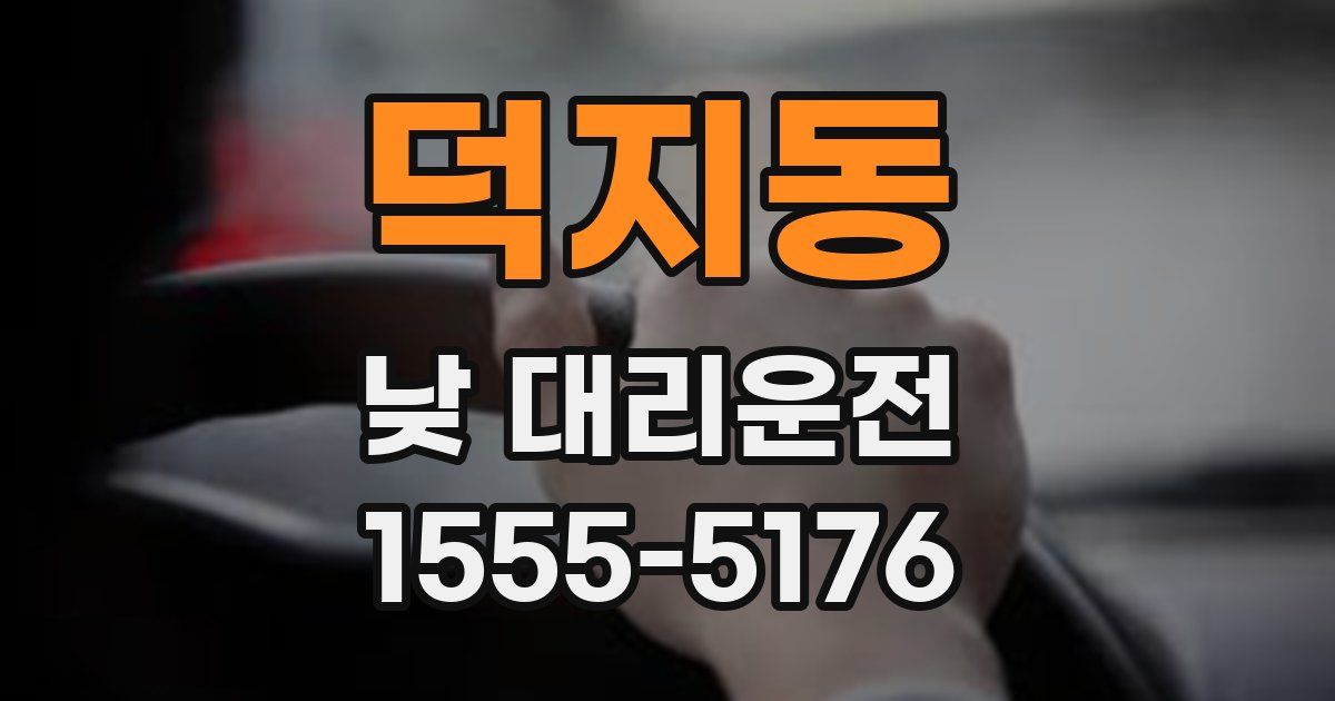 덕지동 낮 대리운전