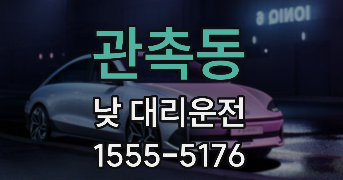 관촉동 낮 대리운전