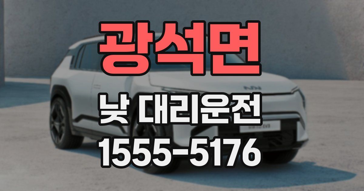 광석면 낮 대리운전