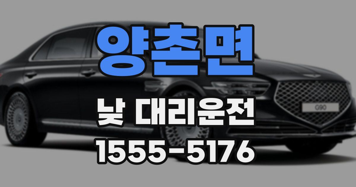 양촌면 낮 대리운전