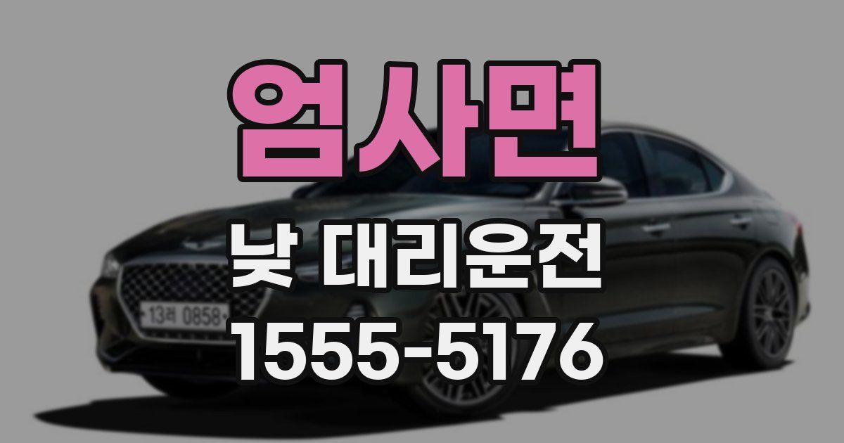엄사면 낮 대리운전