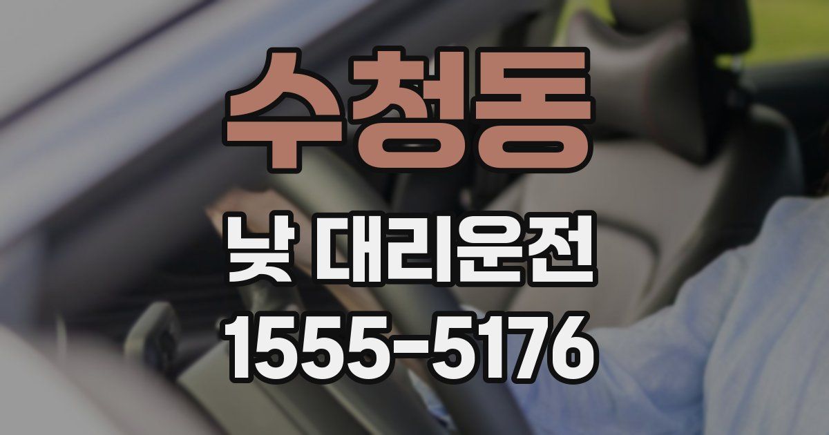 수청동 낮 대리운전