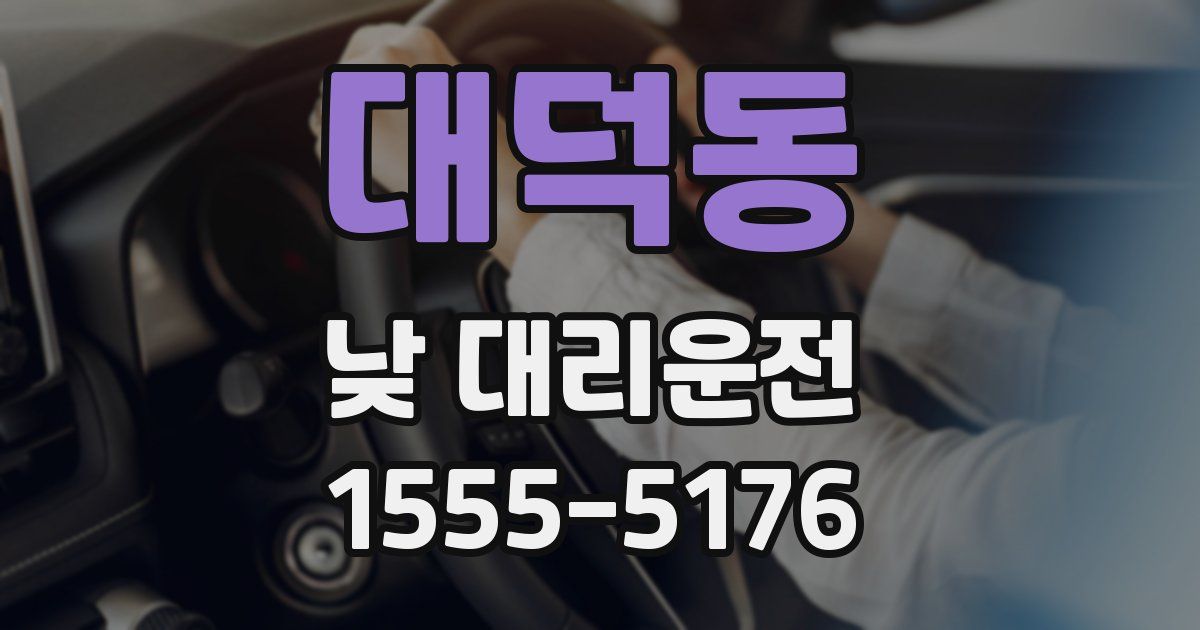 대덕동 낮 대리운전