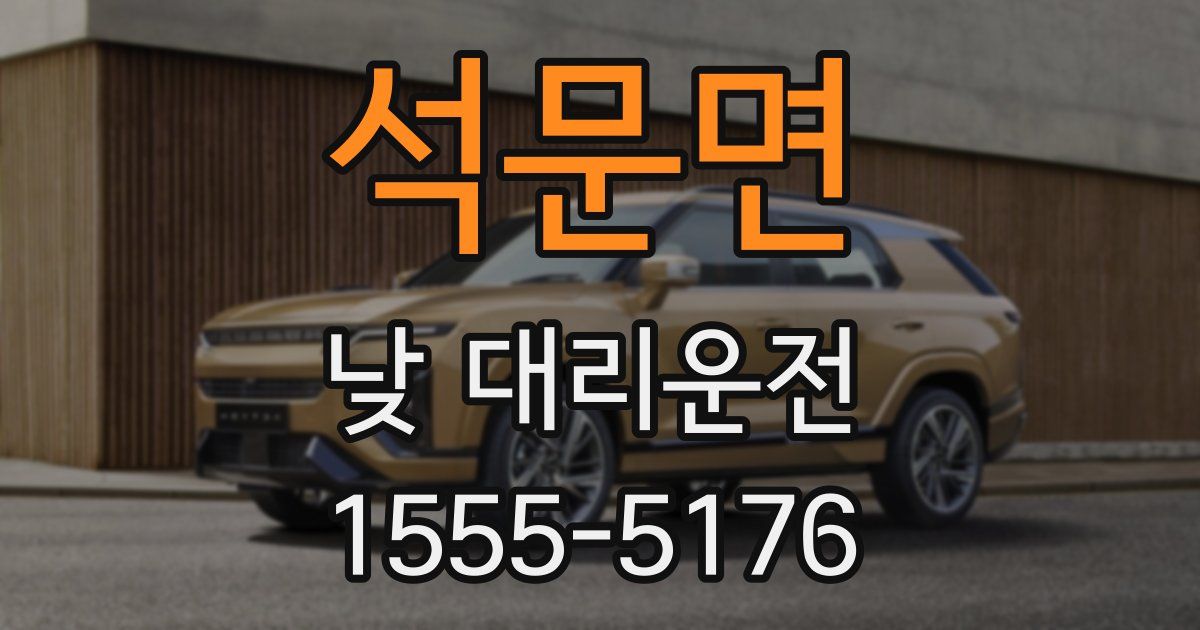 석문면 낮 대리운전