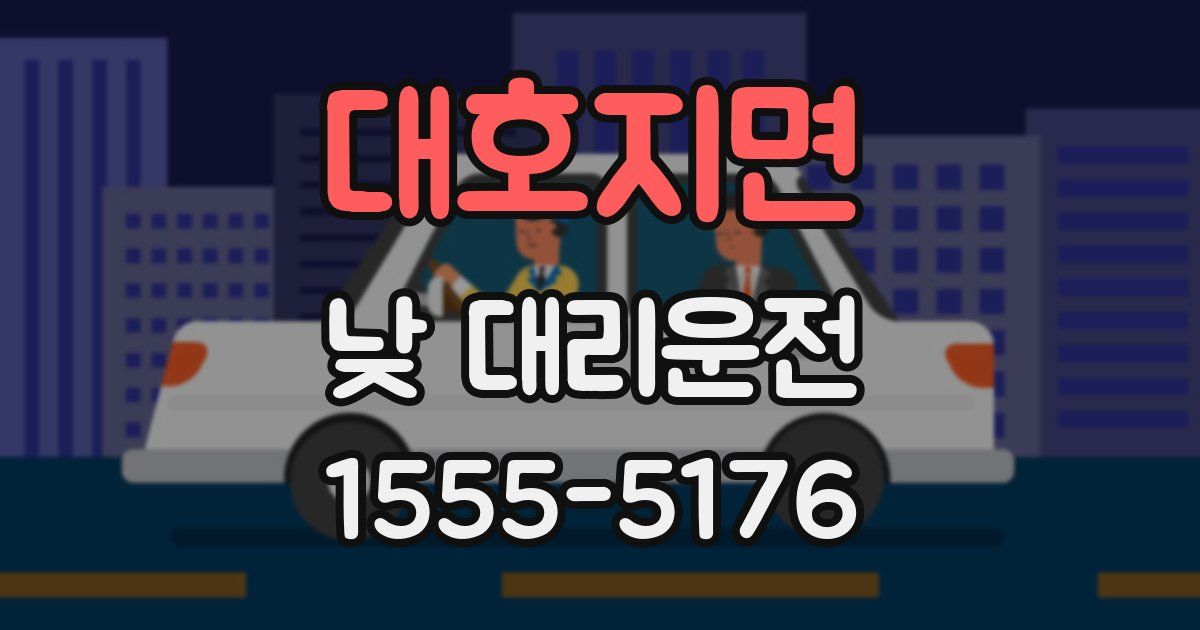 대호지면 낮 대리운전