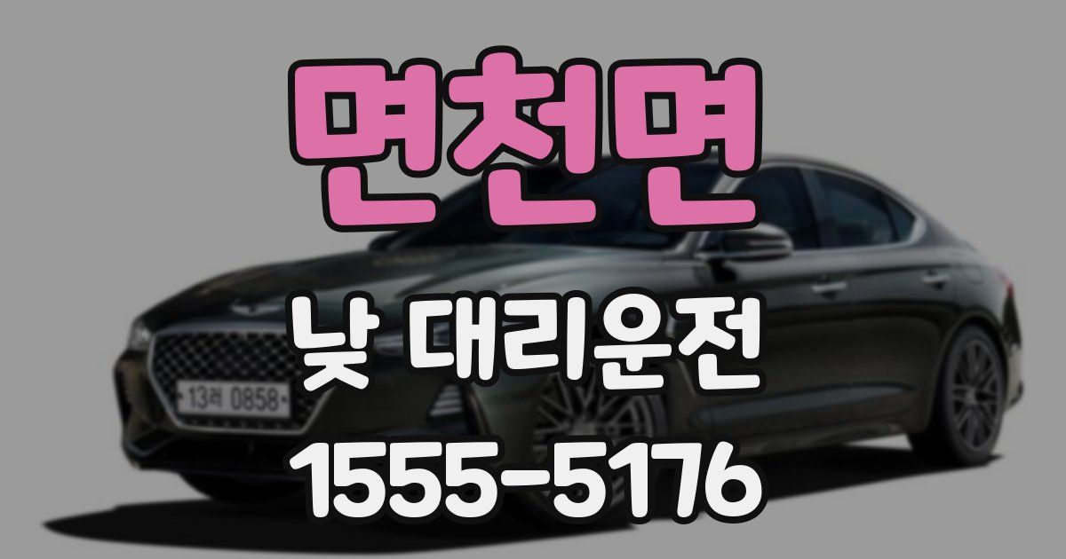 면천면 낮 대리운전