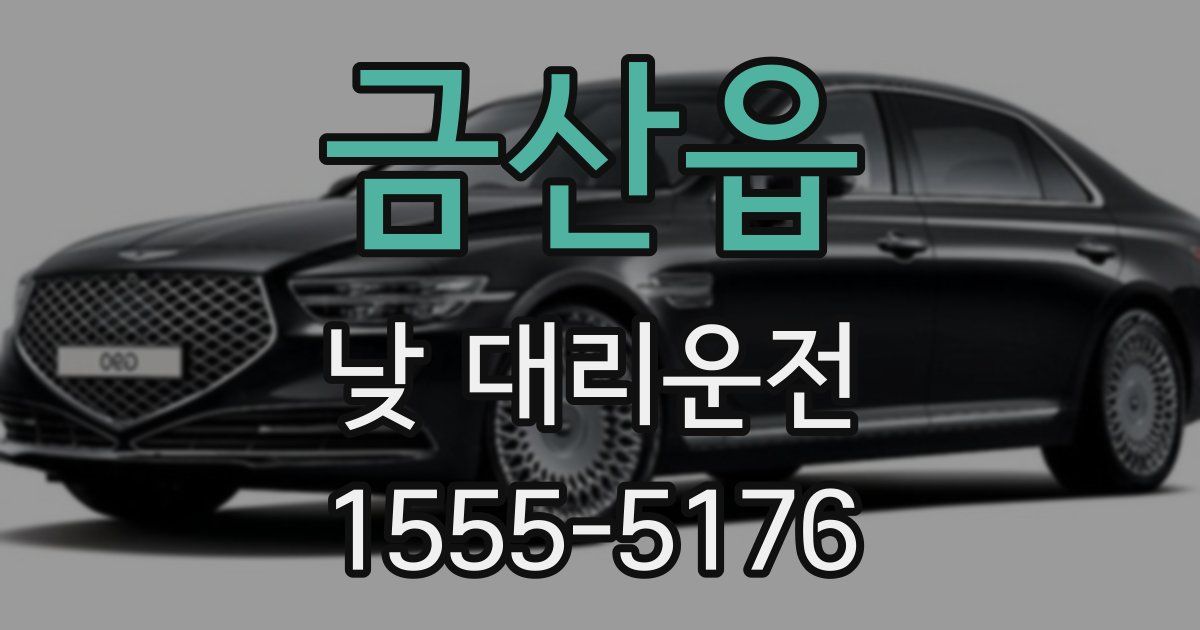금산읍 낮 대리운전