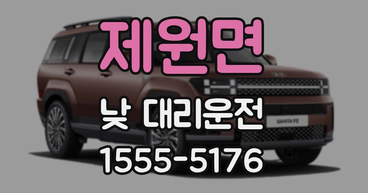 제원면 낮 대리운전