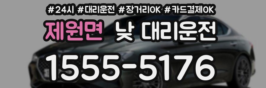 제원면 낮 대리운전