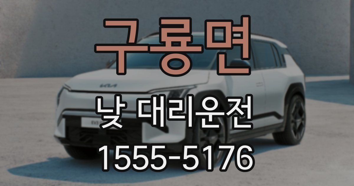 구룡면 낮 대리운전