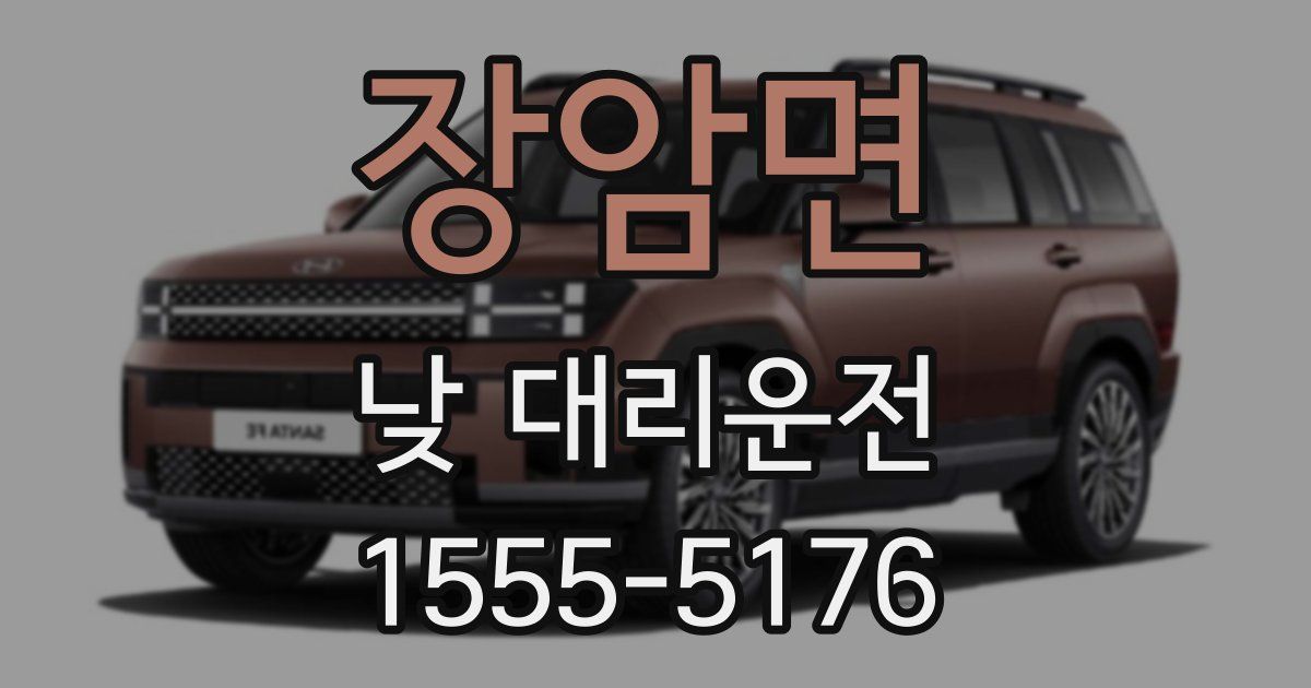 장암면 낮 대리운전