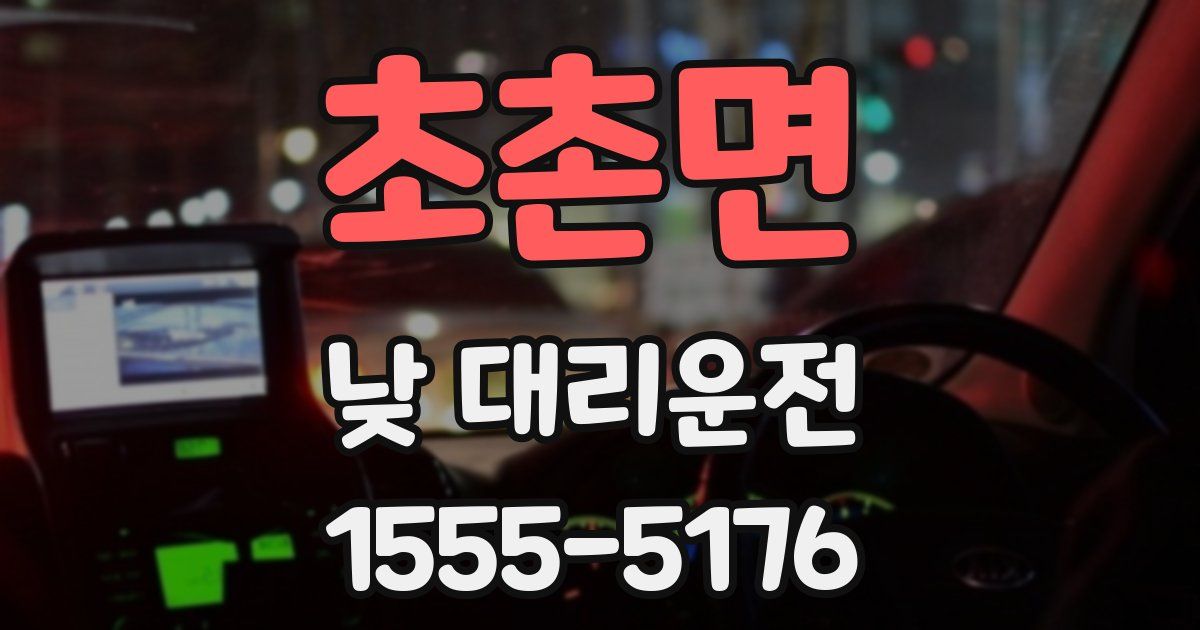 초촌면 낮 대리운전