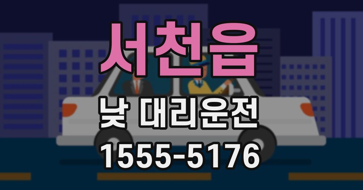 서천읍 낮 대리운전