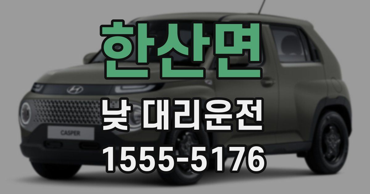 한산면 낮 대리운전